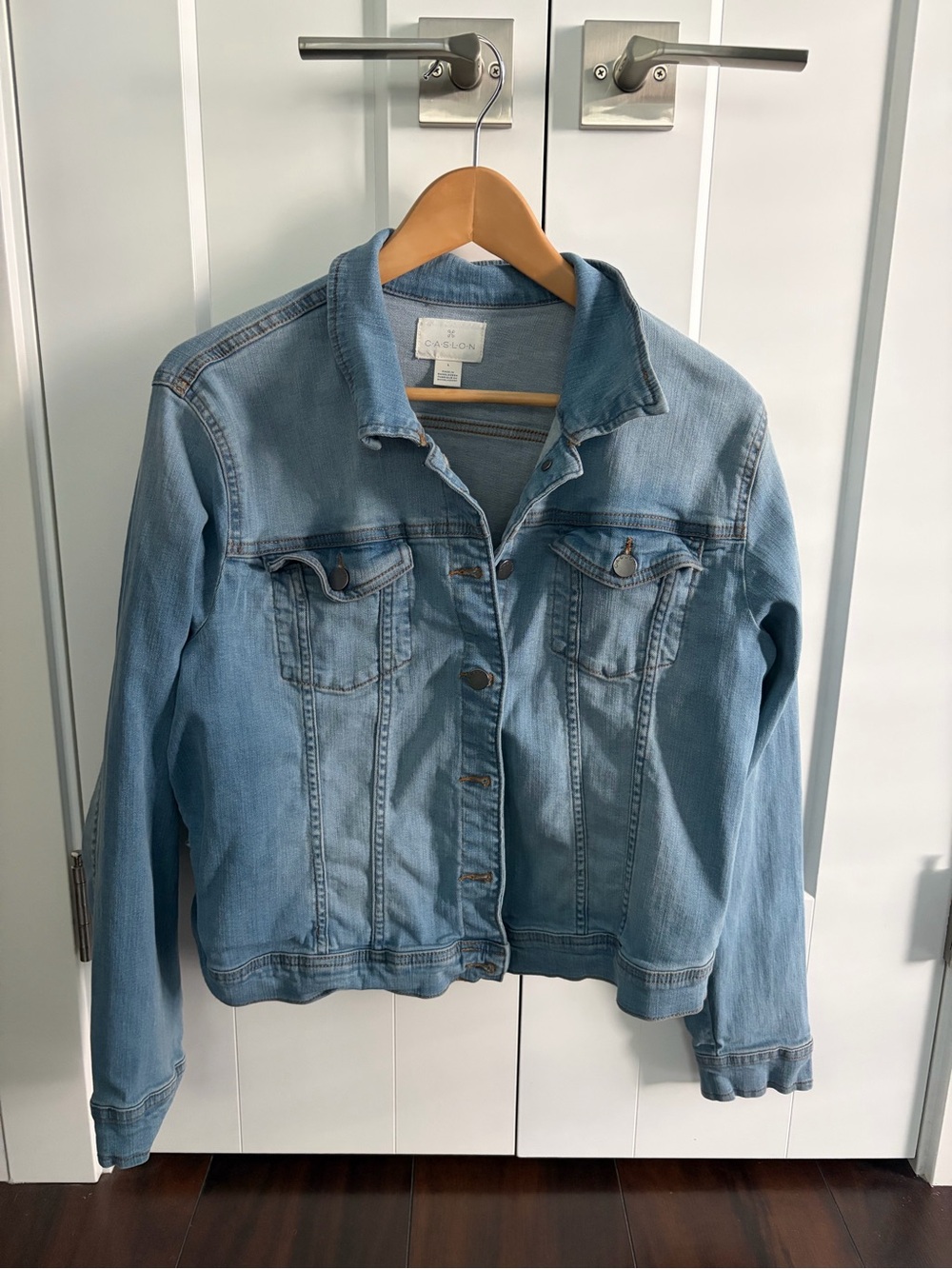 Caslon Light Wash Relaxed Fit Denim Jacket - Light Blue - Picture 1 of 4